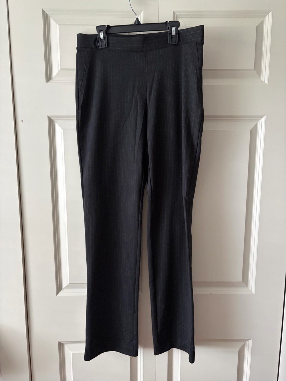 Jones New York Sydney Dress Pants Black Stripe Size Small